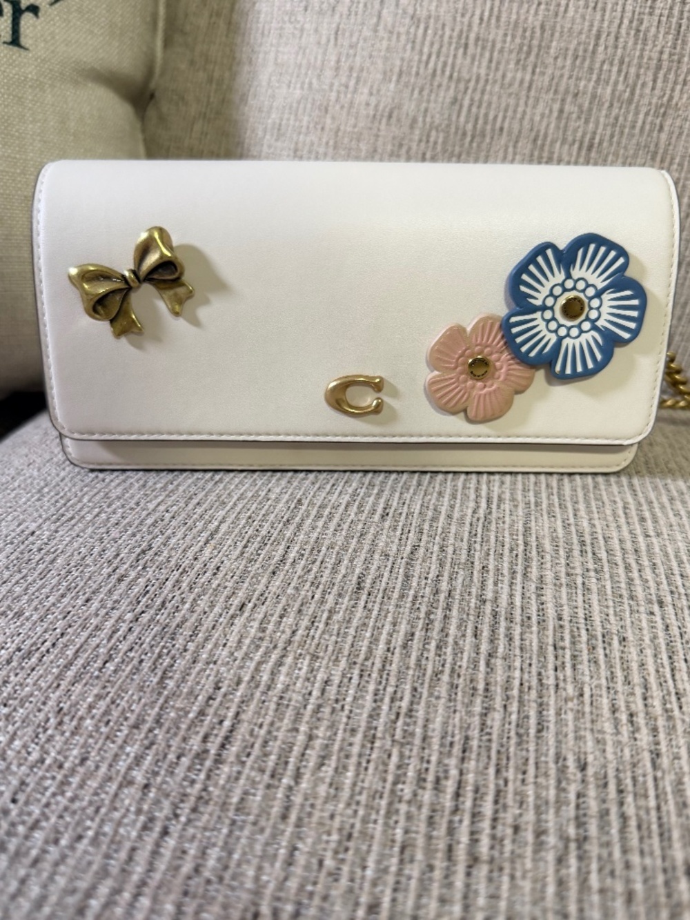 Coach Evie Long Wallet with Chain Women's